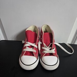 Classic Red Kids High-Top Sneakers
